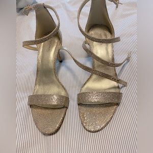 Gold sparkly michael kors strappy heels PERFECT FOR NEW YEARS EVE